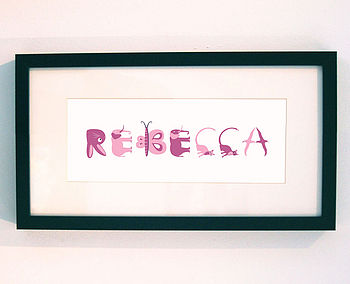 Personalised Animal Name Print, 5 of 8