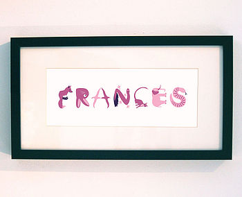 Personalised Animal Name Print, 8 of 8