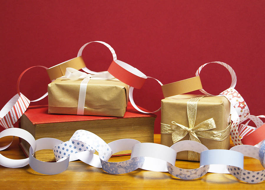 Red Christmas Paper Chain Kit By Altered Chic Notonthehighstreet