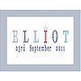 Personalised Baby Boy Name Canvas Print, thumbnail 2 of 3