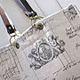 Cherub Linen Bag With Leather Handles, thumbnail 5 of 6