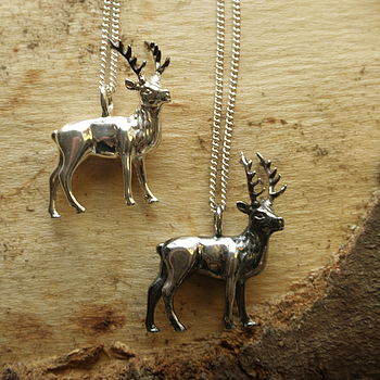 Sterling Silver Stag Pendant, 2 of 4