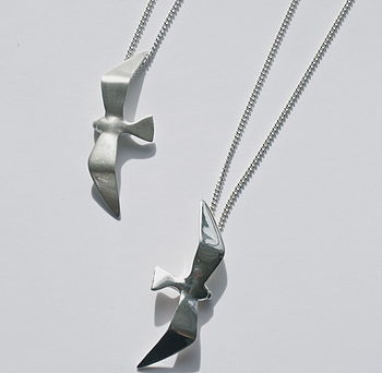 Sterling Silver Seagull Pendant, 2 of 3