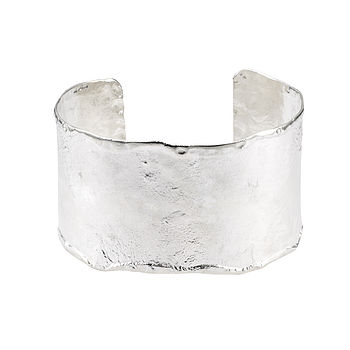 Handmade Silver Cuff Textured Bracelet, 6 of 6
