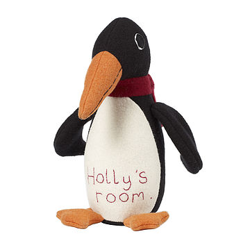 Penguin Doorstop Personalised And Handmade, 3 of 6