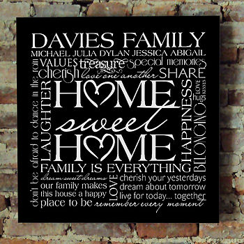 Personalised Family 'Home Sweet Home' Art, 7 of 8