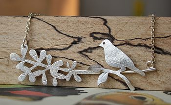 Handmade Silver Bird And Branch Necklace, 2 of 3