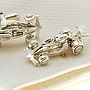 Solid Silver F1 Cufflinks, thumbnail 1 of 3