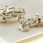 Solid Silver F1 Cufflinks, thumbnail 2 of 3