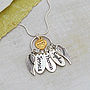 Personalised Silver Name Charm Cluster Necklace, thumbnail 2 of 7