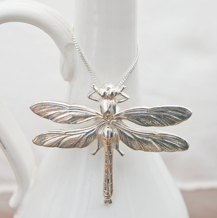 Silver Or Gold Dragonfly Pendant By Katie Mullally Limited ...