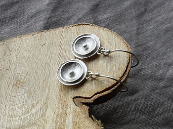 Handmade Silver Poppy Drop Earrings, 4 of 5