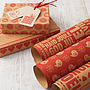Red And Kraft Assorted Christmas Wrapping Paper Set, thumbnail 1 of 2