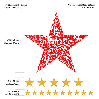 Christmas Phrase Stars By The Bright Blue Pig | notonthehighstreet.com
