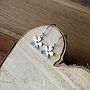 Handmade Silver Daisy Drop Earrings, thumbnail 2 of 5