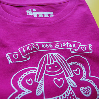 Fairy Big Or Wee Sister T Shirt, 5 of 6
