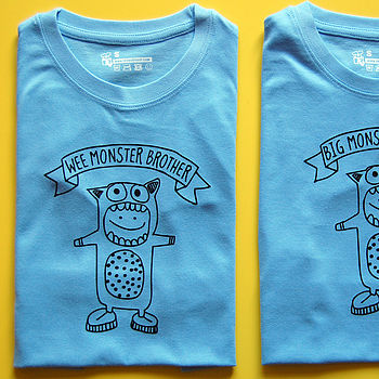 Wee Or Big Monster Brother T Shirt, 5 of 5