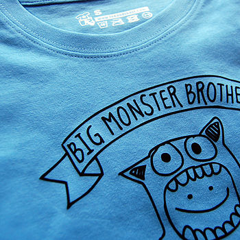 Wee Or Big Monster Brother T Shirt, 4 of 5