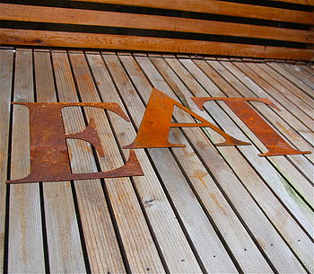 Oversized Rusted Garden Letter, 7 of 8