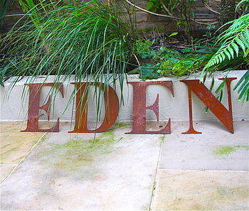 Oversized Rusted Garden Letter, 5 of 8