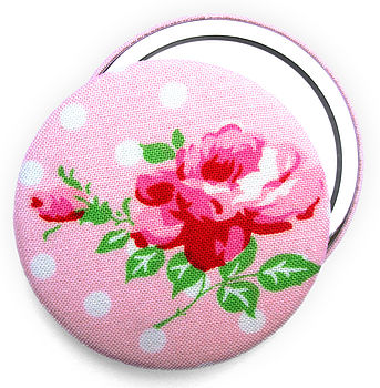 'Floral' Fabric Compact Mirror, 2 of 5