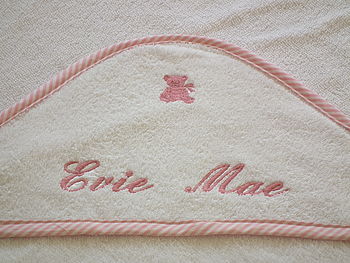 Personalised Embroidered Hooded Baby Towel, 3 of 5