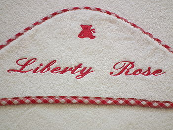 Personalised Embroidered Hooded Baby Towel, 2 of 5