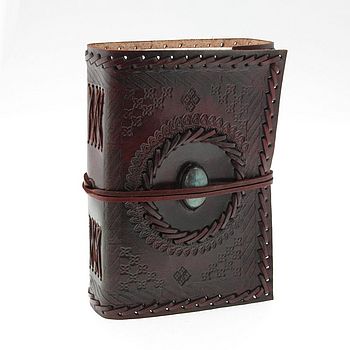 Handcrafted Medium Semi Precious Stone Leather Journal, 11 of 11