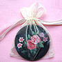 ''Navy Floral'' Compact Mirror, thumbnail 2 of 2