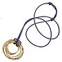 18ct Gold Vermeil Three Infinity Ring Necklace, thumbnail 3 of 6