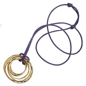 18ct Gold Vermeil Three Infinity Ring Necklace, 3 of 6