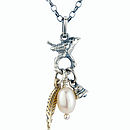 Bird And Pearl Necklace By Nick Hubbard Jewellery | notonthehighstreet.com