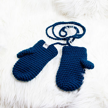 Organic Cotton Crochet Mittens, 7 of 11