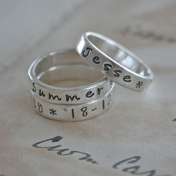 Personalised Silver Semplice Ring, 2 of 5