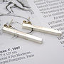 Solid Silver Bar Earrings, thumbnail 4 of 6