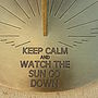 Personalised 'Keep Calm' Brass Sundial, thumbnail 5 of 8