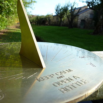 Personalised 'Keep Calm' Brass Sundial, 8 of 8