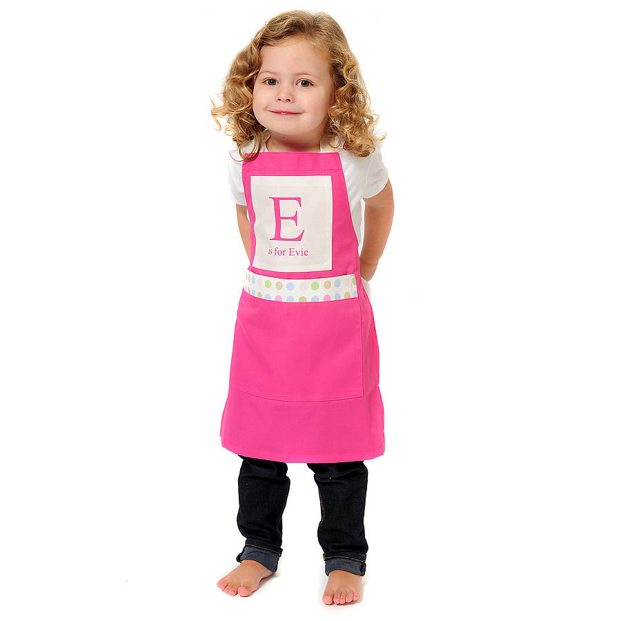 kids personalised name apron by the alphabet gift shop ...