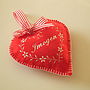 Personalised Embroidered Christmas Heart, thumbnail 2 of 2
