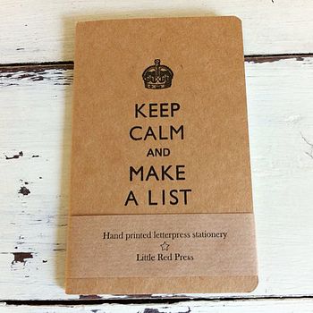 Keep Calm And Make A List Pocket Notebook, 4 of 10