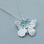 Butterfly Necklace In Sterling Silver With Gemstones, thumbnail 4 of 5