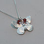 Butterfly Necklace In Sterling Silver With Gemstones, thumbnail 3 of 5