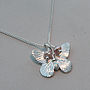 Butterfly Necklace In Sterling Silver With Gemstones, thumbnail 2 of 5