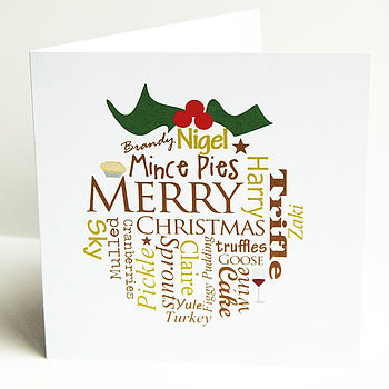 Personalised Christmas Pudding Card Pack, 3 of 4