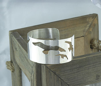 Sterling Silver Seagull Cuff, 2 of 4