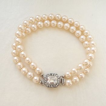 Vintage Inspired Pearl Bracelet, Silver Or Gold Plated, 5 of 9