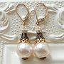 Filigree And Pearl Leverback Earrings, thumbnail 4 of 8