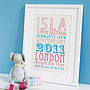 Personalised New Baby Birth Date Print, thumbnail 12 of 12