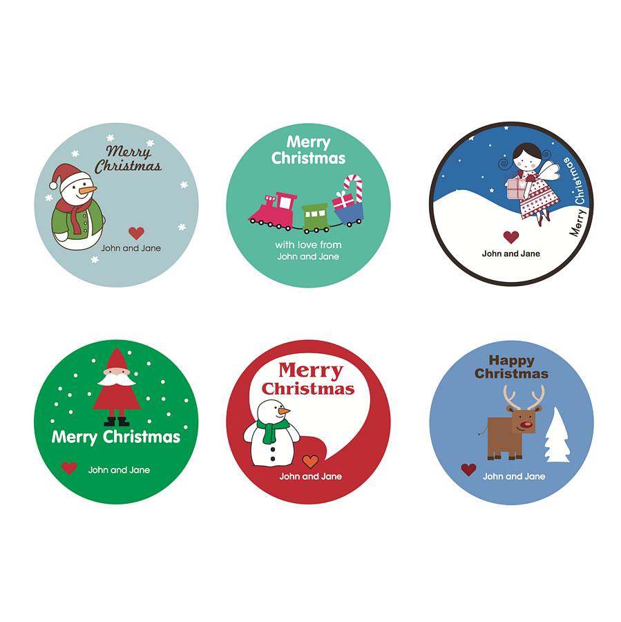 children's personalised christmas stickers by rock paper stickers ...