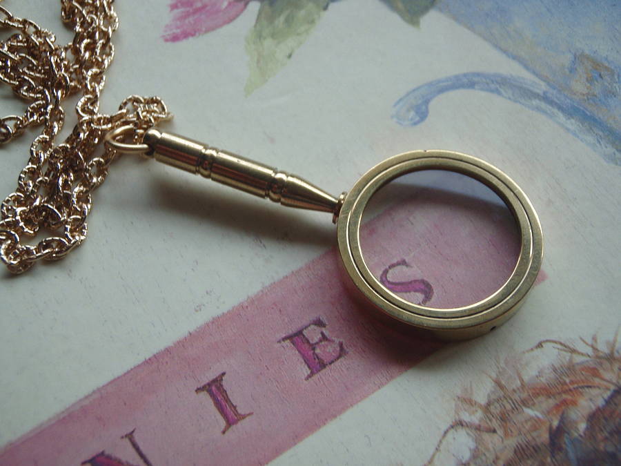 Magnifying Glass Pendant Necklace By MADISON HONEY JEWELLERY